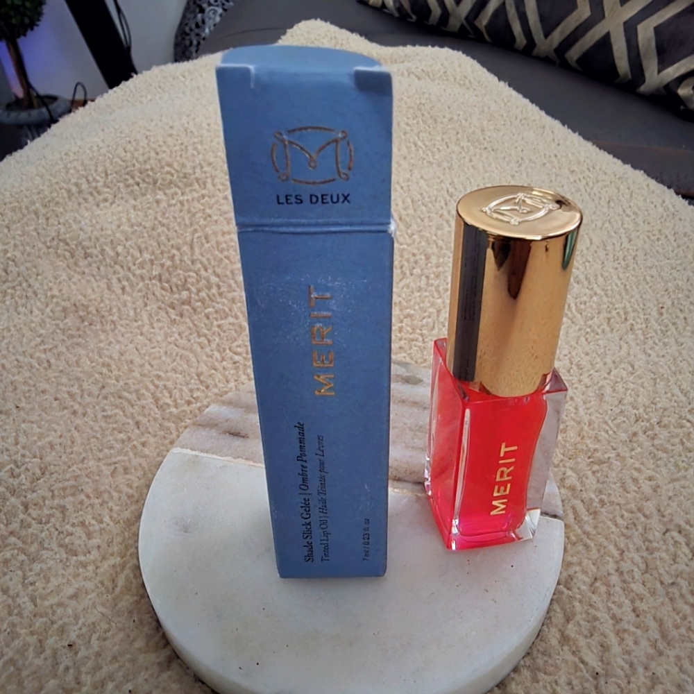 MERIT SHADE SLEEK Gelee SHEER Tinted Lip Oil Les Deux (new)